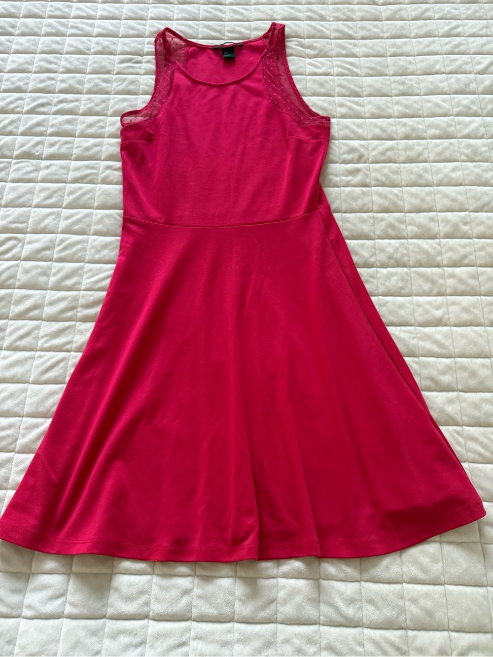 H&M Red Sleeveless Midi Dress